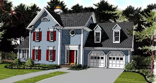 image of 2 story traditional house plan 7610